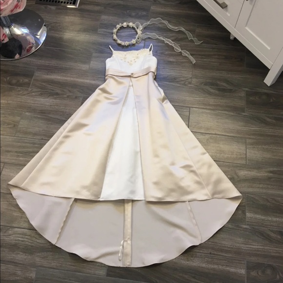 Flower girl dress and headpiece - Picture 2 of 4